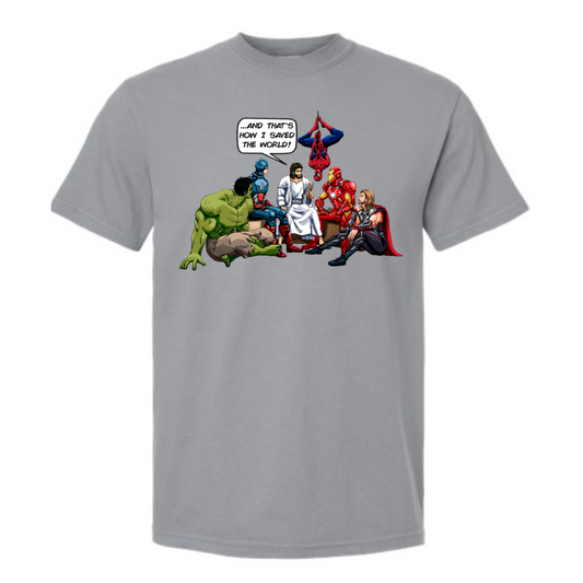 Jesus, Savior of Worlds Tee — Adult Unisex