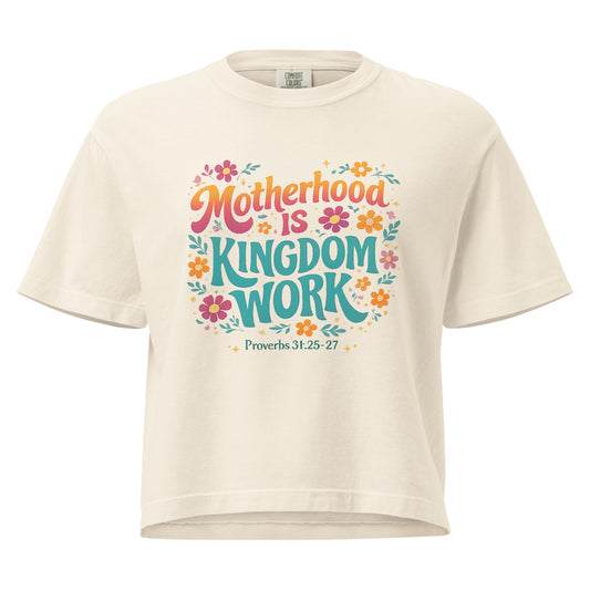 kingdom mama tee motherhood is kingdom work women’s boxy t shirt christian mom shirt mothers day gift