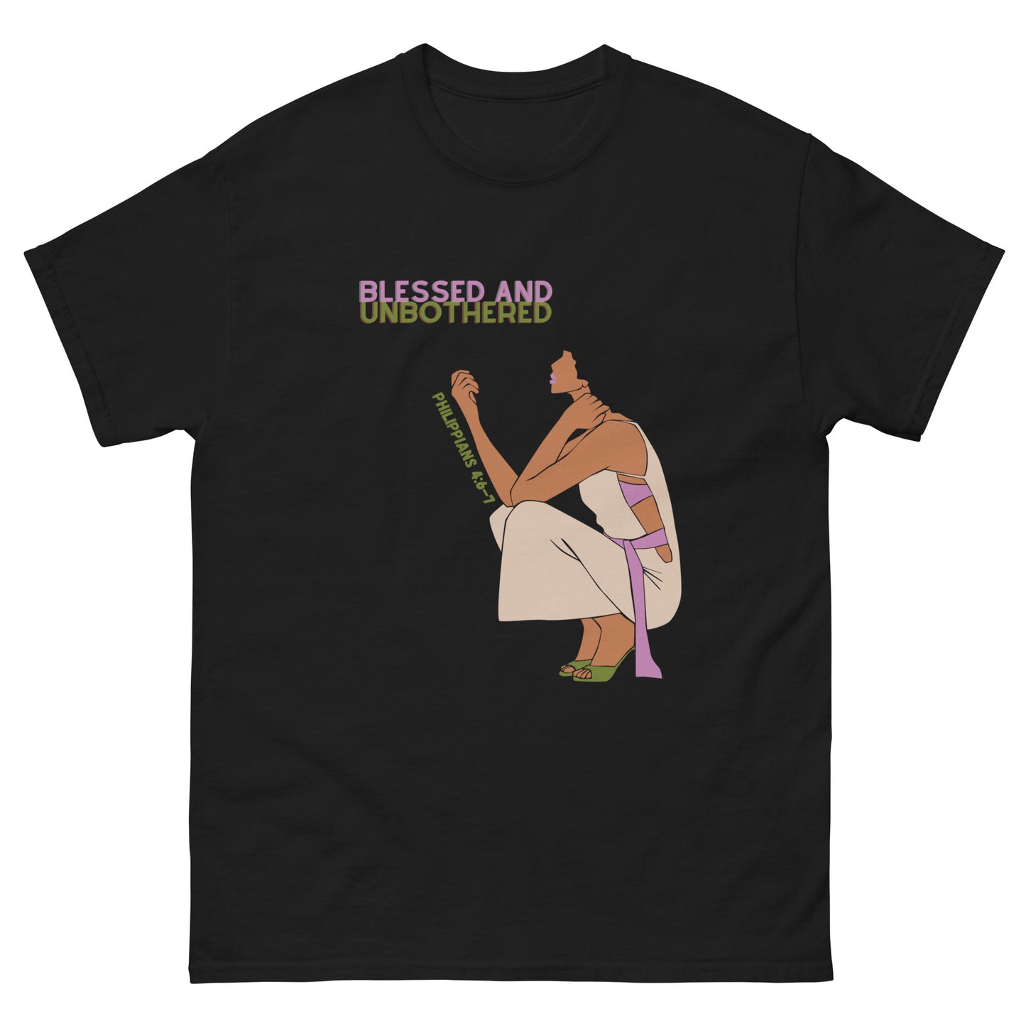 BLESSED & UNBOTHERED Adult T-SHIRT