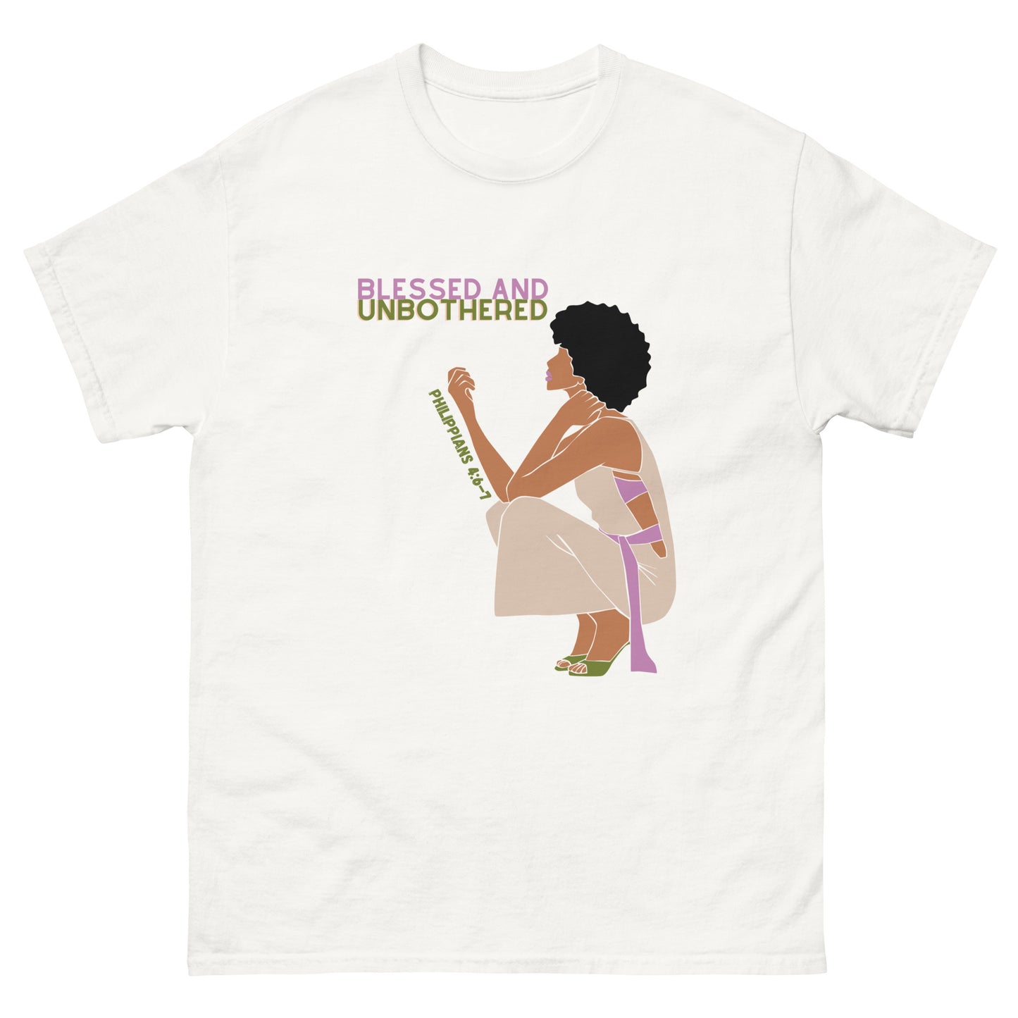 BLESSED & UNBOTHERED Adult T-SHIRT