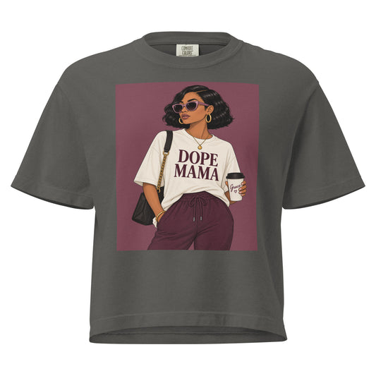 
Dope MAMA graphic tee in pepper featuring an illustrated stylish mom design