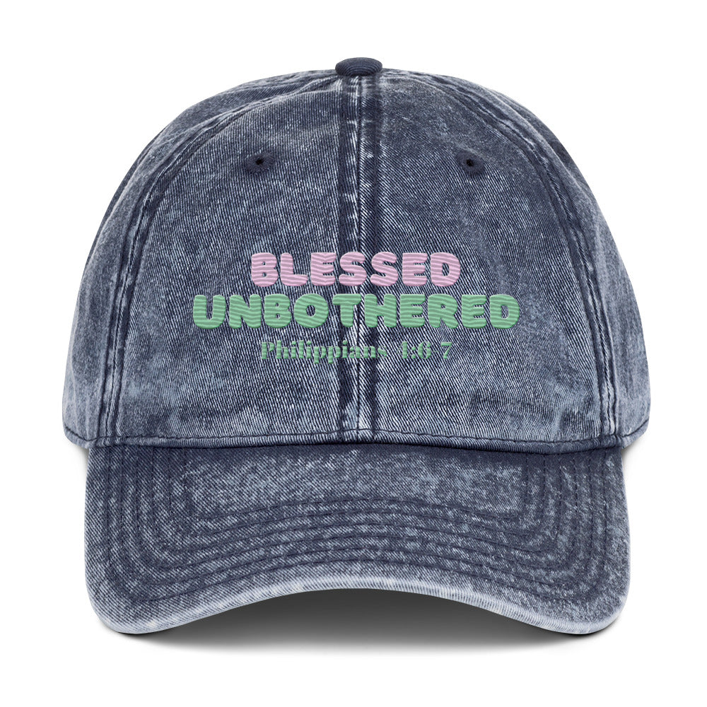 Blessed Unbothered Vintage Cap