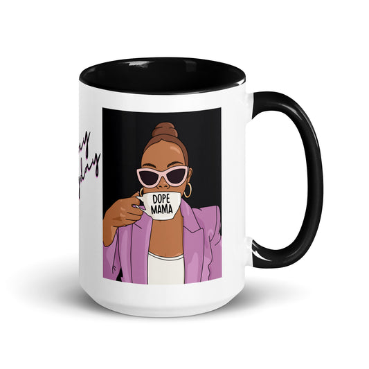 dope momma ceramic coffee mug 15oz black handle