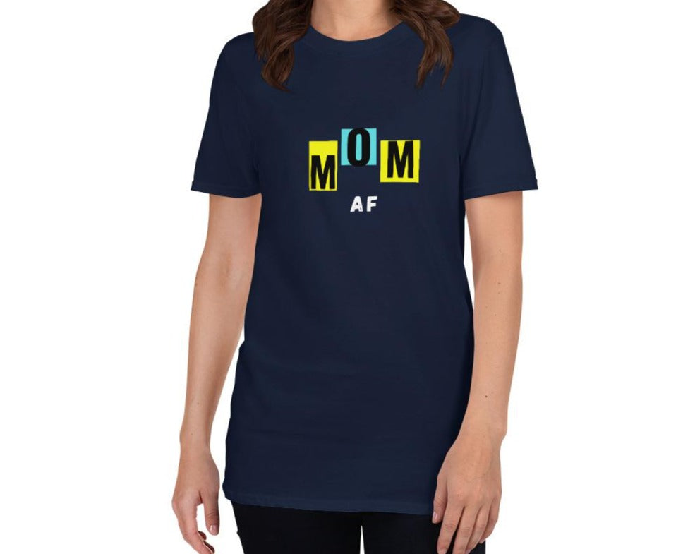 Mom-AF-unisex-basic-softstyle-t-shirt-navy