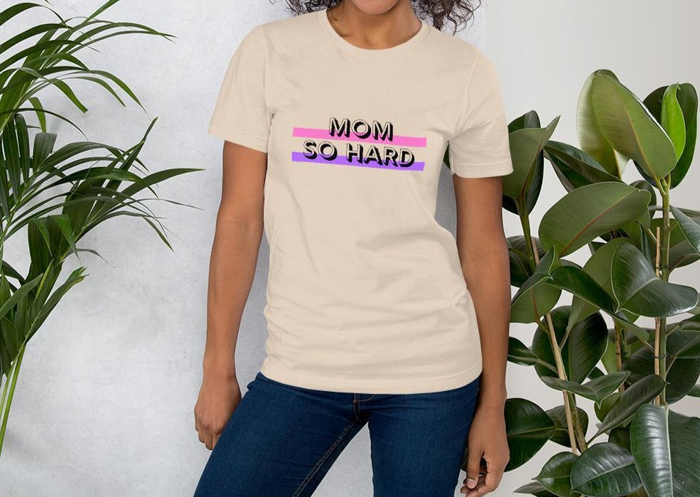 Mom-So-Hard-unisex-staple-t-shirt-cream-zoomed-in